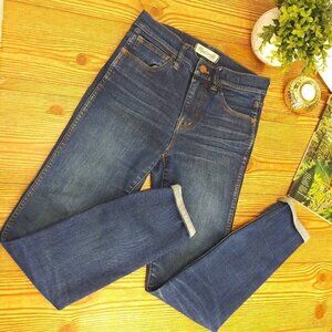 MADEWELL Women's High Riser Skinny Jeans Blue High Waist Size 24